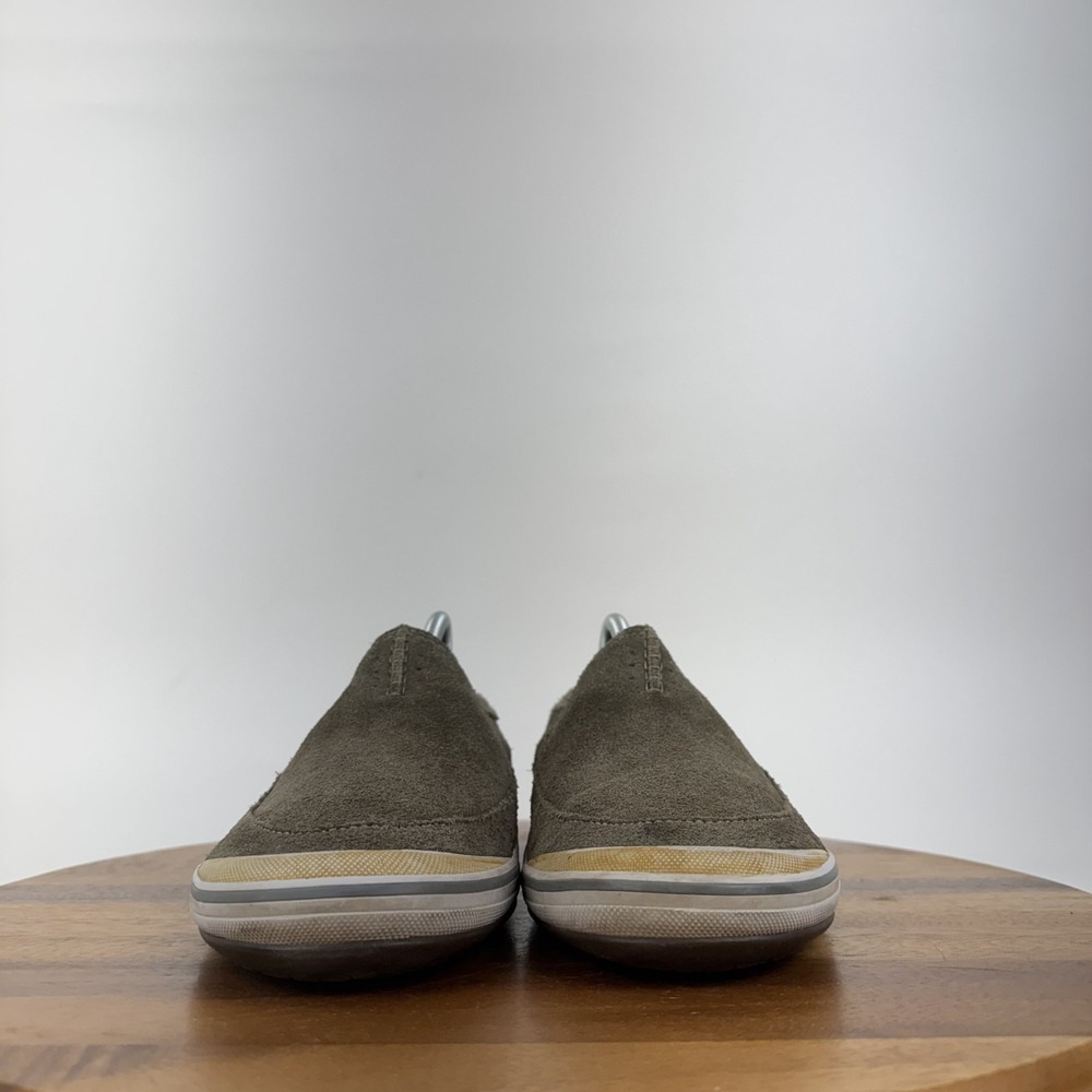 Mens Clarks Taupe Leather Slip On Comfort Casual Loafer Sneakers Size 9.5 M GUC - Picture 3 of 8